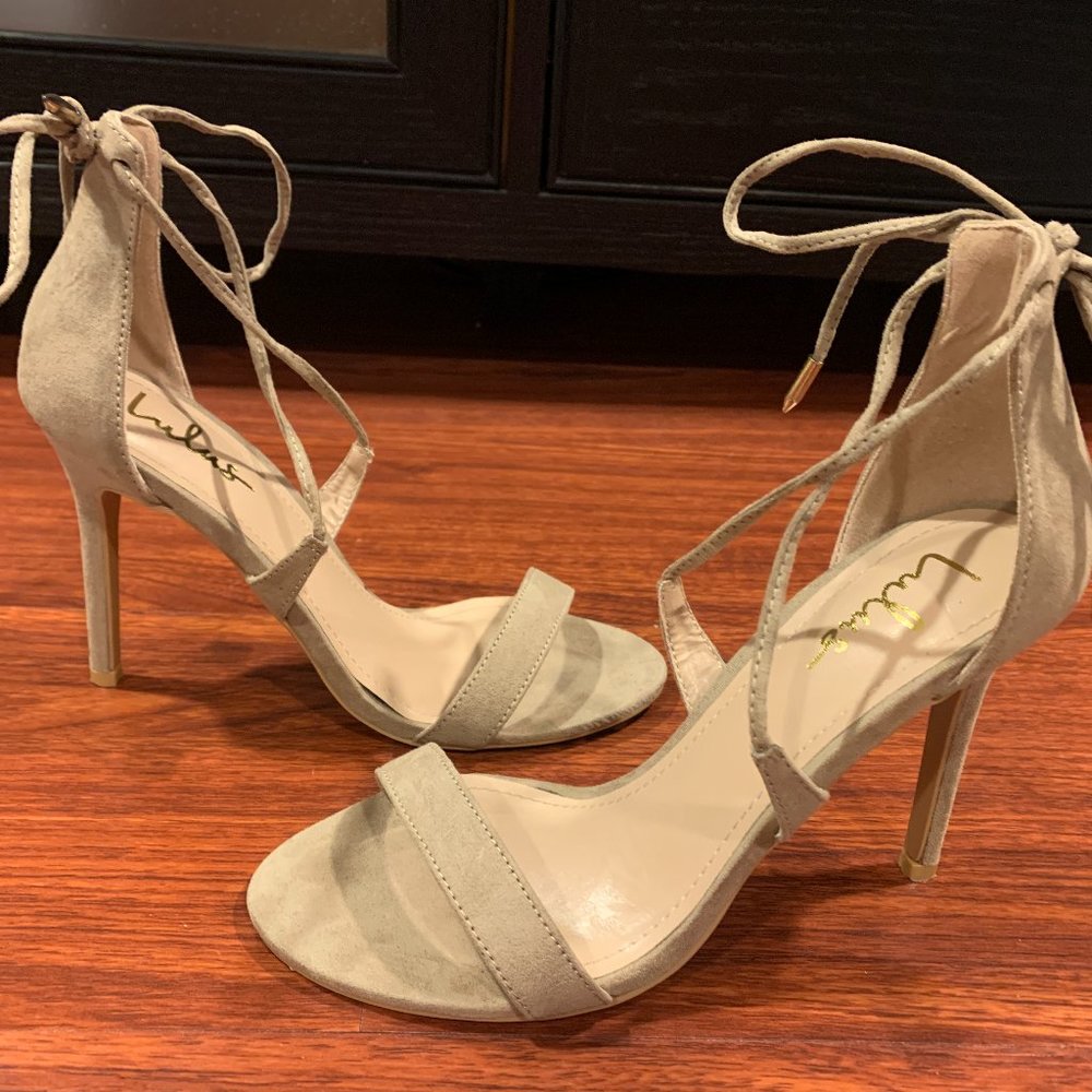 Lulus Aimee Lace-Up Heels